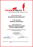 Hidden Shield je dobio FeuerTRUTZ-nagradu „Protivpožarna zaštita godine 2011“ na kongresu u Nürnberg-u