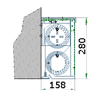 Modularne protivdimne / protudimne<br/> 
barijere zid (standard)